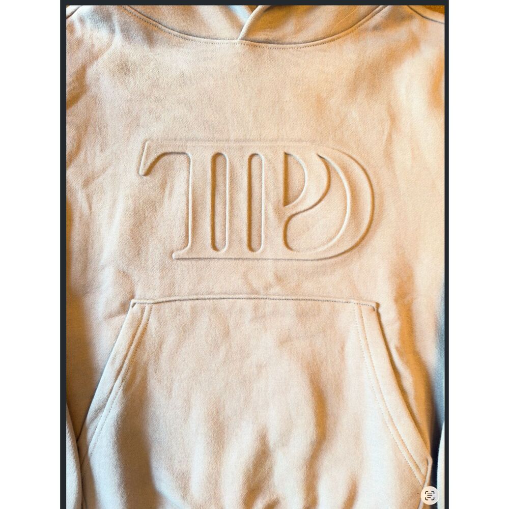 Taylor Swift TTPD The Tortured Poets Department Gray Embossed Sweatshirt -LARGE